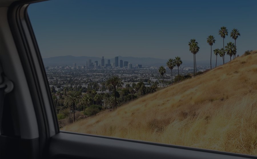 View through a car window with 50% VLT ceramic window tint
